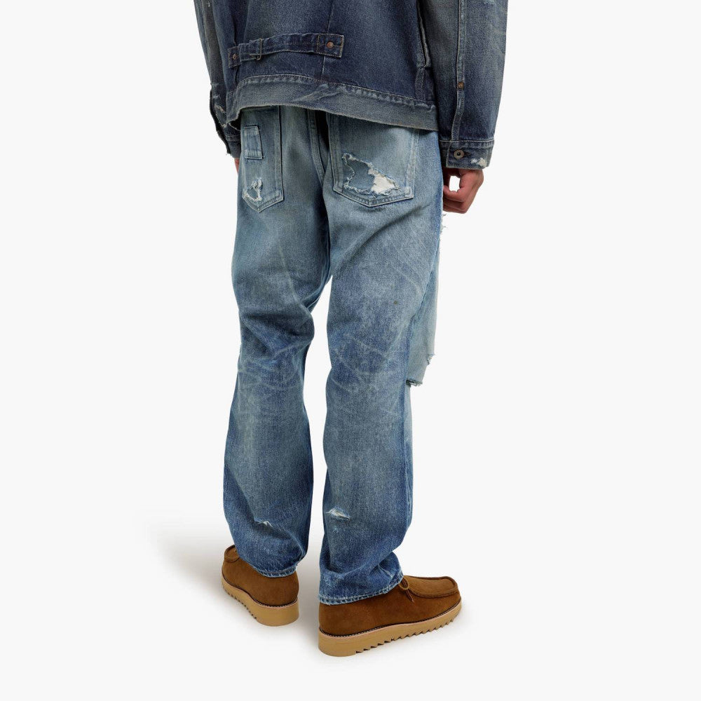 MADNESS HARD AGING DENIM PANTS. RELAXED (MADE IN JAPAN)-INDIGO