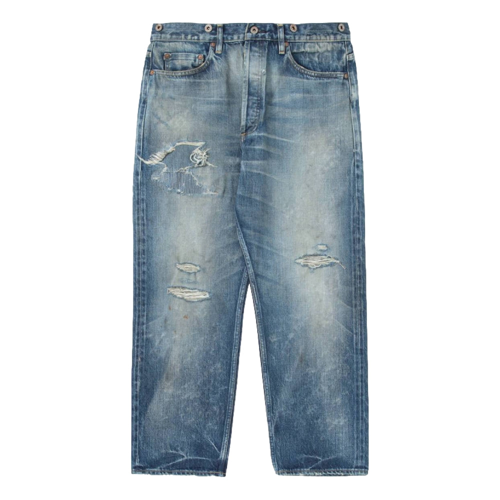 MADNESS HARD AGING DENIM PANTS. RELAXED (MADE IN JAPAN)-INDIGO