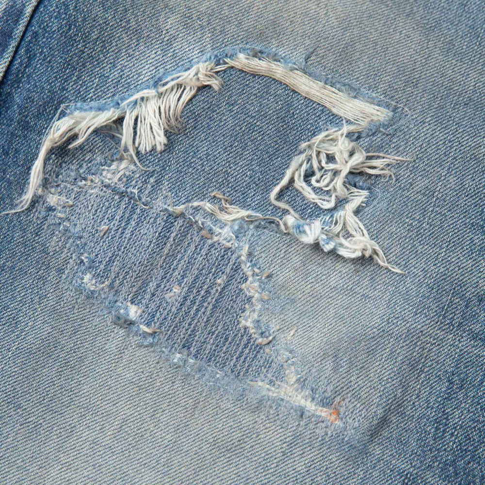 MADNESS HARD AGING DENIM PANTS. RELAXED (MADE IN JAPAN)-INDIGO