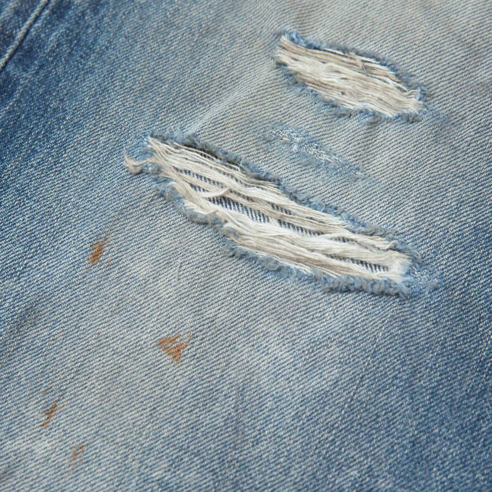 MADNESS HARD AGING DENIM PANTS. RELAXED (MADE IN JAPAN)-INDIGO