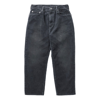 MADNESS HEAVY SELVAGE 10W-CORD WIDE PANTS (MADE IN JAPAN)-BLACK