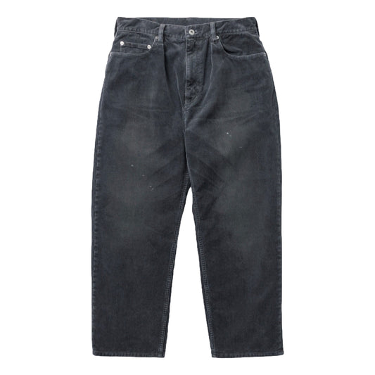 MADNESS HEAVY SELVAGE 10W-CORD WIDE PANTS (MADE IN JAPAN)-BLACK