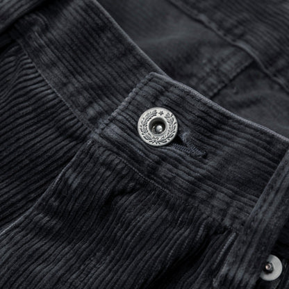 MADNESS HEAVY SELVAGE 10W-CORD WIDE PANTS (MADE IN JAPAN)-BLACK