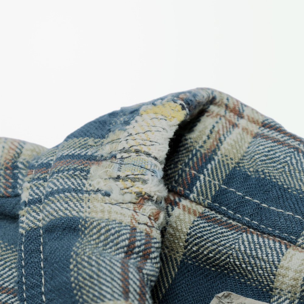 MADNESS HERRINGBONE FLUFFY WORKSHIRT (MADE IN JAPAN)-BLUE