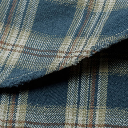 MADNESS HERRINGBONE FLUFFY WORKSHIRT (MADE IN JAPAN)-BLUE
