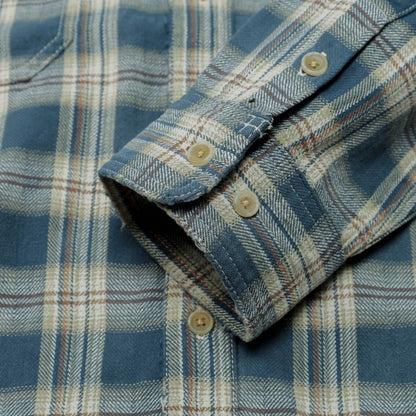 MADNESS HERRINGBONE FLUFFY WORKSHIRT (MADE IN JAPAN)-BLUE