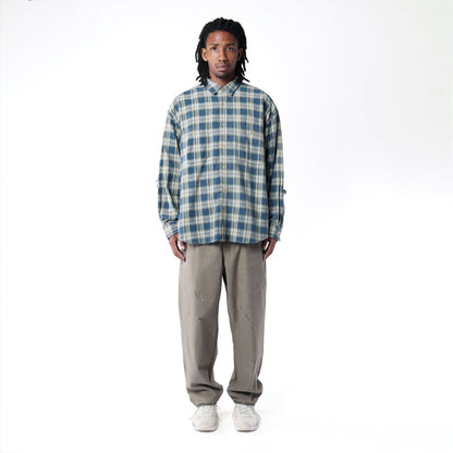 MADNESS HERRINGBONE FLUFFY WORKSHIRT (MADE IN JAPAN)-BLUE