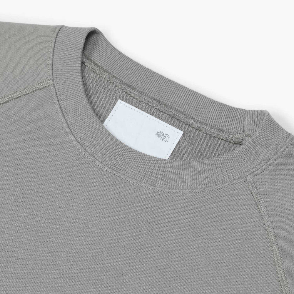 MADNESS HIGH COUNT RAGLAN LABEL SWEATSHIRT-LIGHT GREY