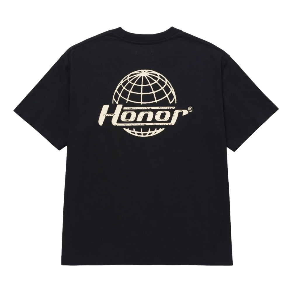 HONOR THE GIFT HONOR GLOBE LOGO TEE-BLACK