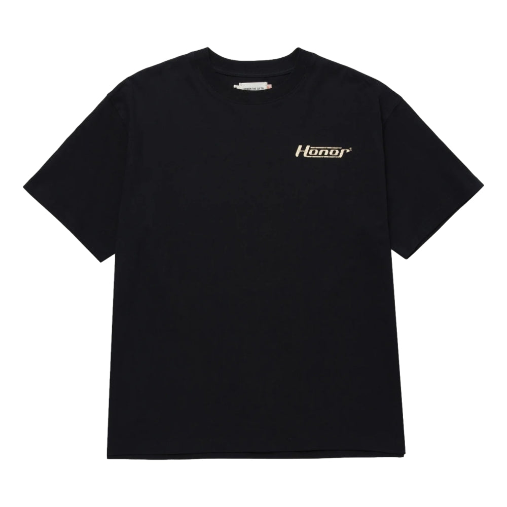 HONOR THE GIFT HONOR GLOBE LOGO TEE-BLACK