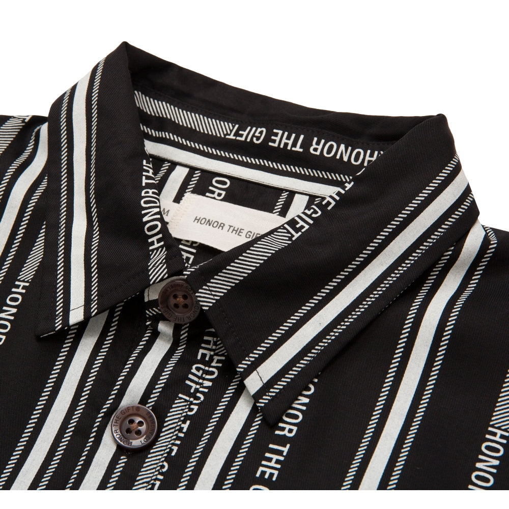 HONOR STRIPE BUTTON UP