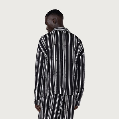 HONOR STRIPE BUTTON UP
