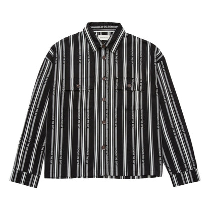 HONOR STRIPE BUTTON UP