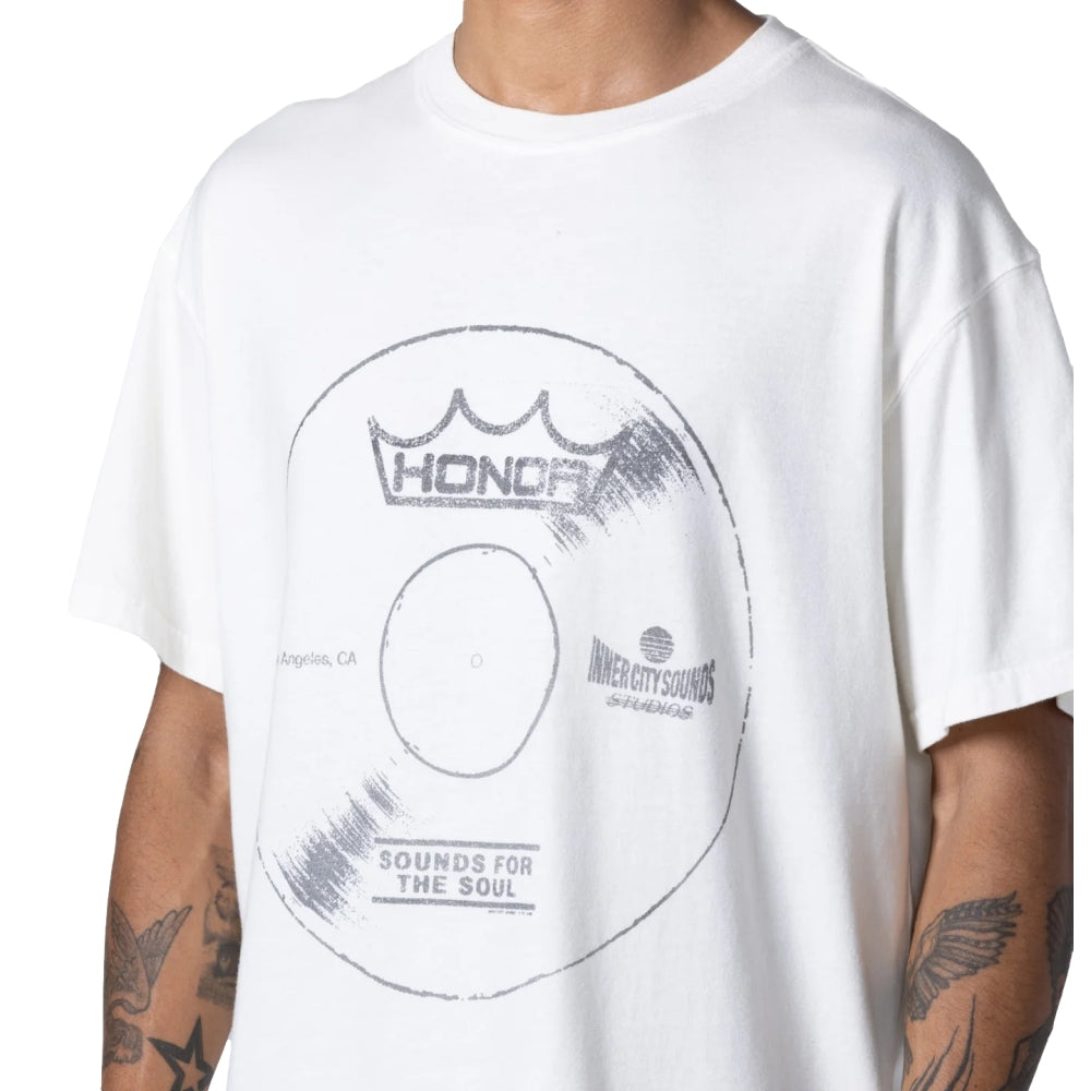 HONOR THE GIFT HONOR VINYL TEE-WHITE