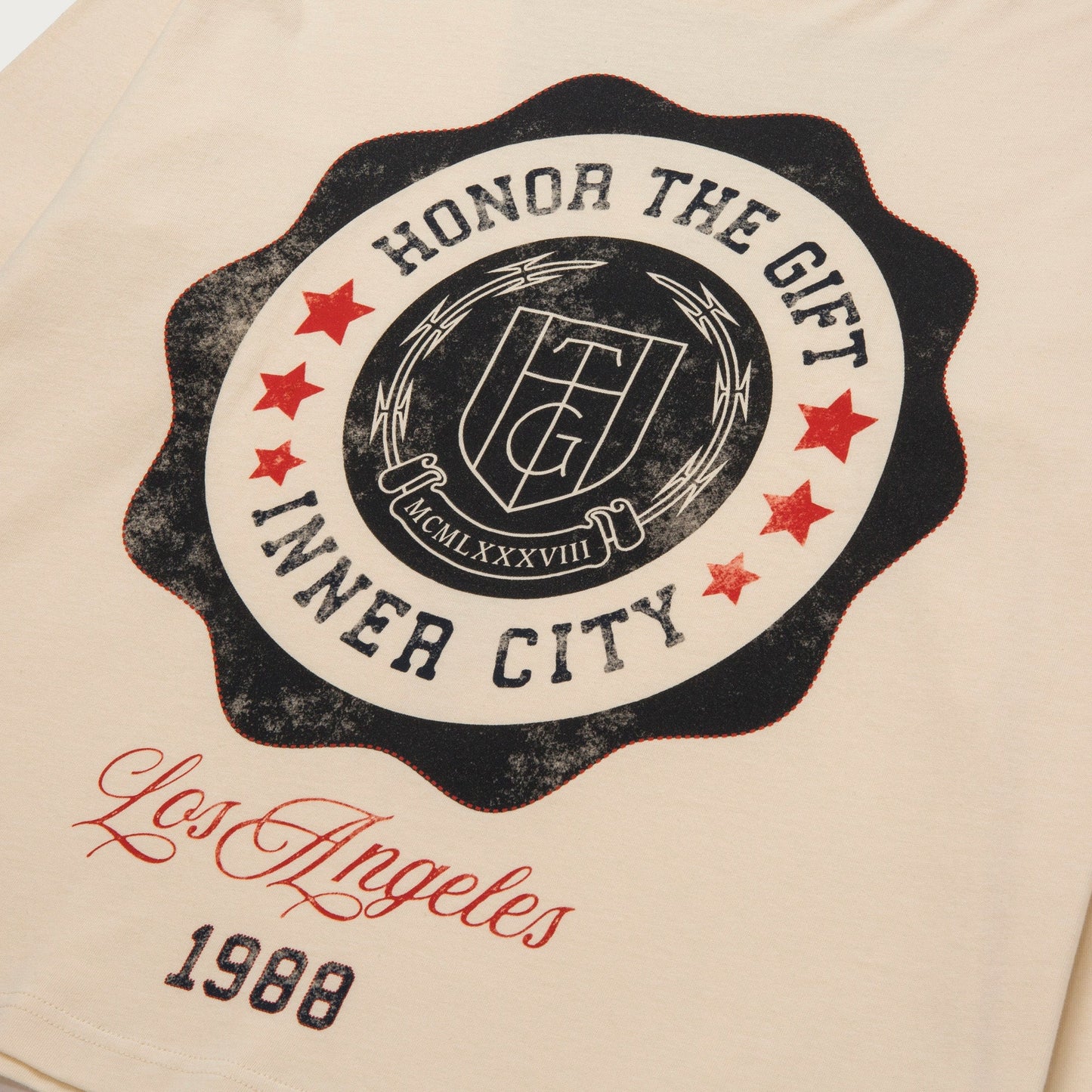 HONOR THE GIFT HTG SEAL LOGO LS TEE-BONE
