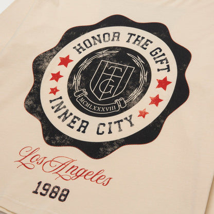 HONOR THE GIFT HTG SEAL LOGO LS TEE-BONE