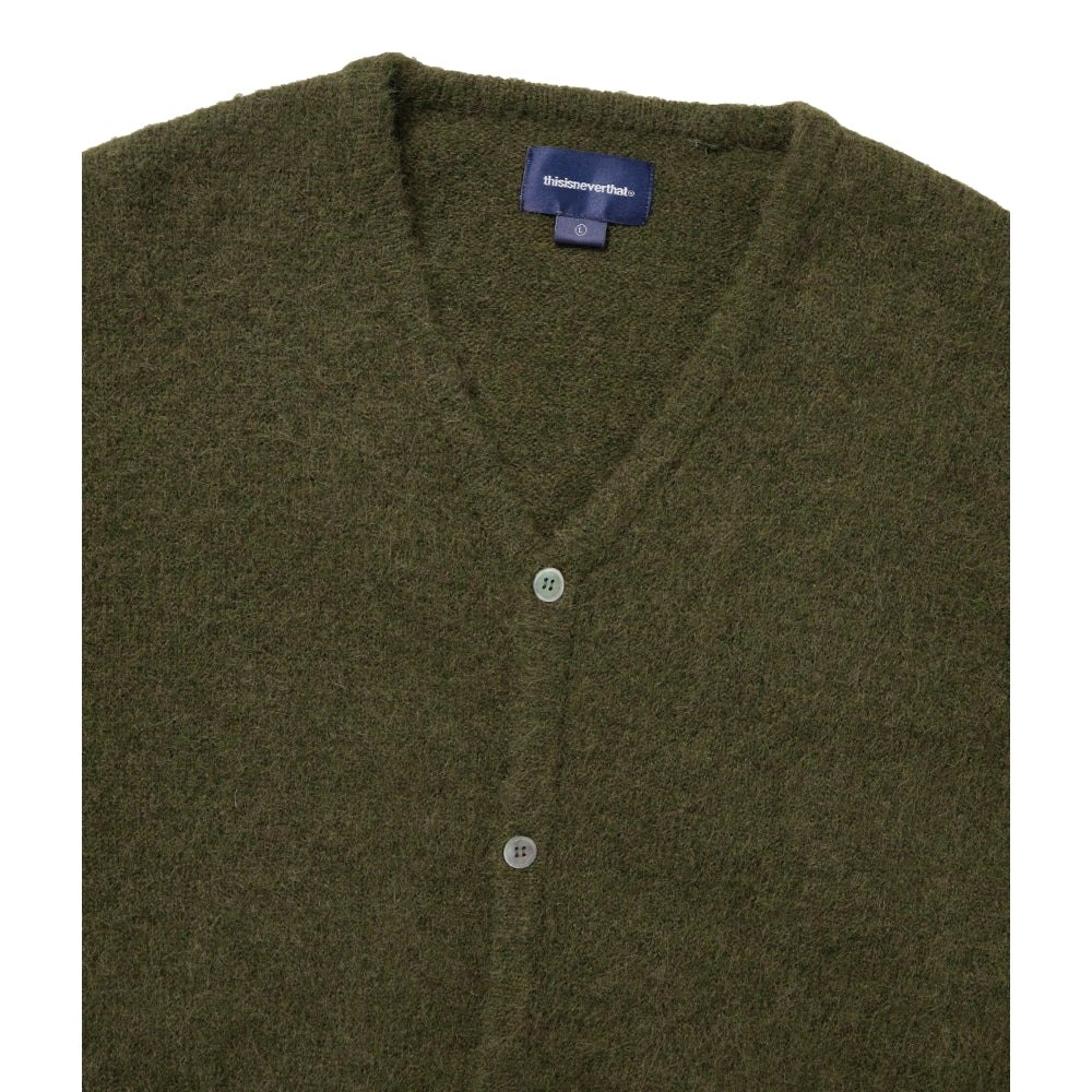 THIS IS NEVER THAT HAIRY KNIT CARDIGAN-OLIVE GREEN
