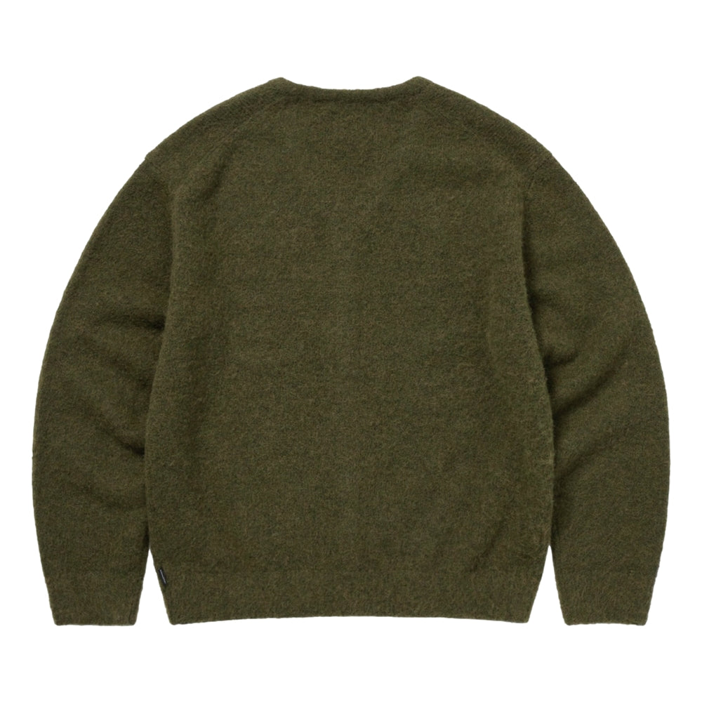 THIS IS NEVER THAT HAIRY KNIT CARDIGAN-OLIVE GREEN