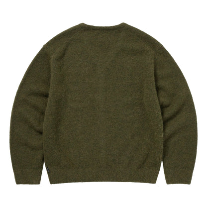 THIS IS NEVER THAT HAIRY KNIT CARDIGAN-OLIVE GREEN