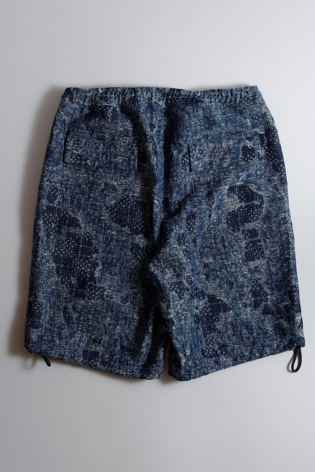 FUNDAMENTAL JACQUARD BORO SHORT PANTS-INDIGO