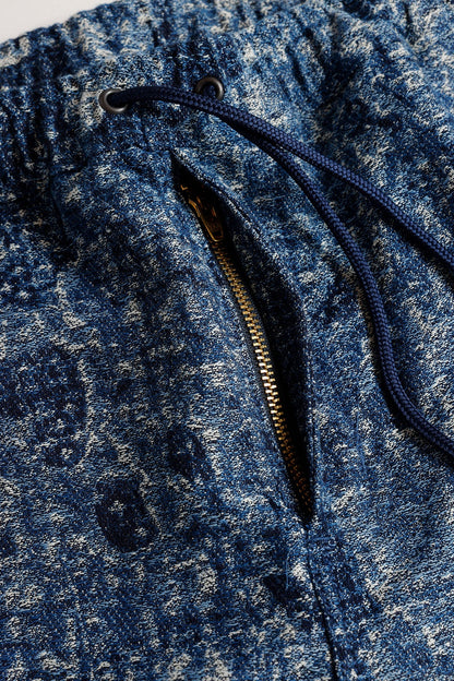 FUNDAMENTAL JACQUARD BORO SHORT PANTS-INDIGO