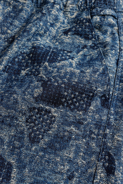 FUNDAMENTAL JACQUARD BORO SHORT PANTS-INDIGO