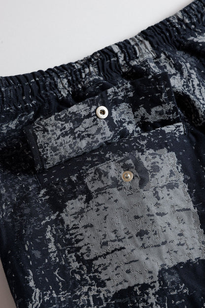FUNDAMENTAL JACQUARD BORO SHORT PANTS-BLUE GRAY