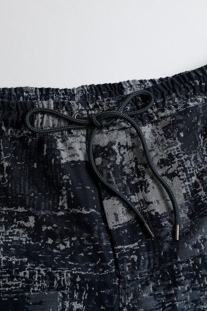 FUNDAMENTAL JACQUARD BORO SHORT PANTS-BLUE GRAY