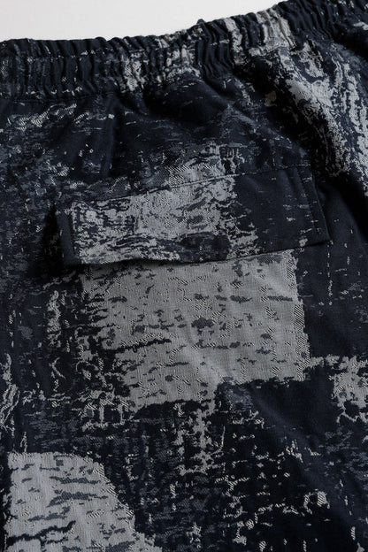 FUNDAMENTAL JACQUARD BORO SHORT PANTS-BLUE GRAY