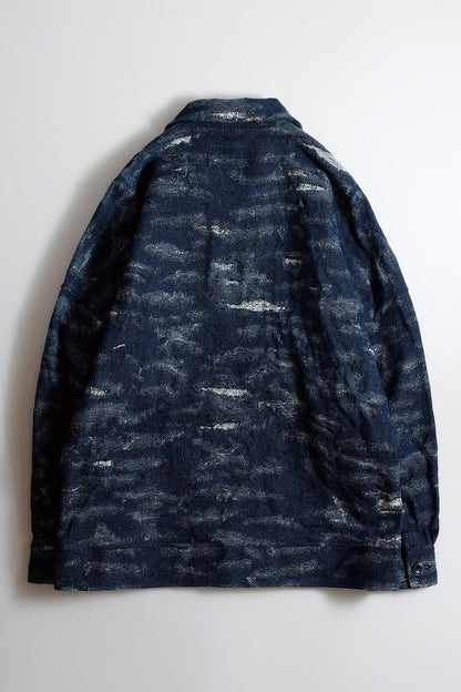 FUNDAMENTAL JACQUARD DENIM BLOUSON RINSE-INDIGO