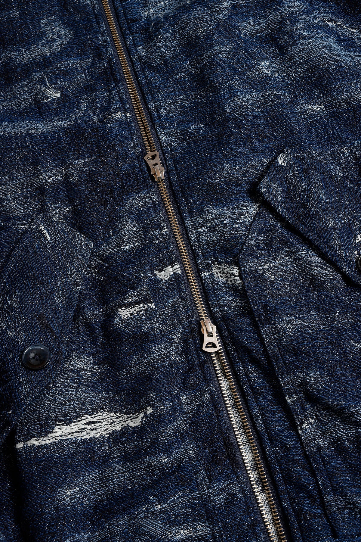 FUNDAMENTAL JACQUARD DENIM BLOUSON RINSE-INDIGO