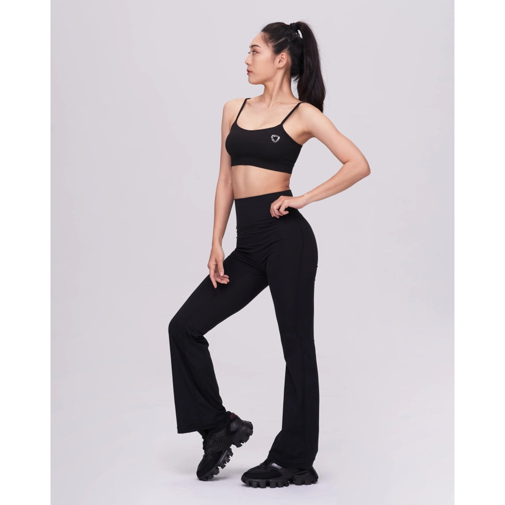 JOINED HIGHT-WAIST PEACH MINI FLARED PANT