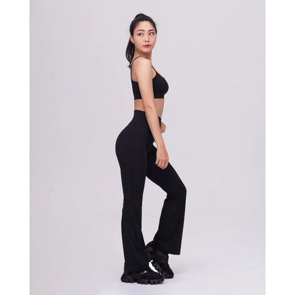 JOINED HIGHT-WAIST PEACH MINI FLARED PANT