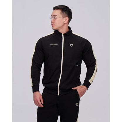 JOINED STRIPE ZIP UP