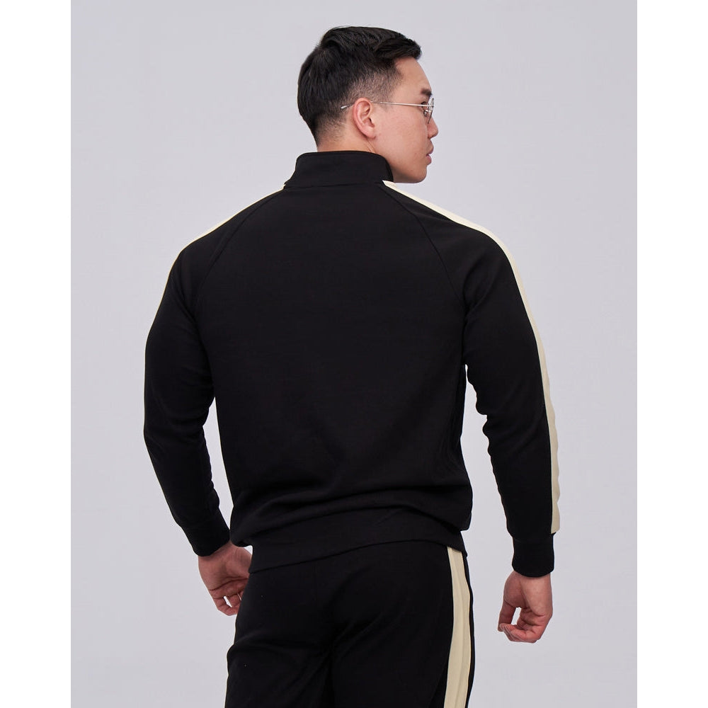 JOINED STRIPE ZIP UP