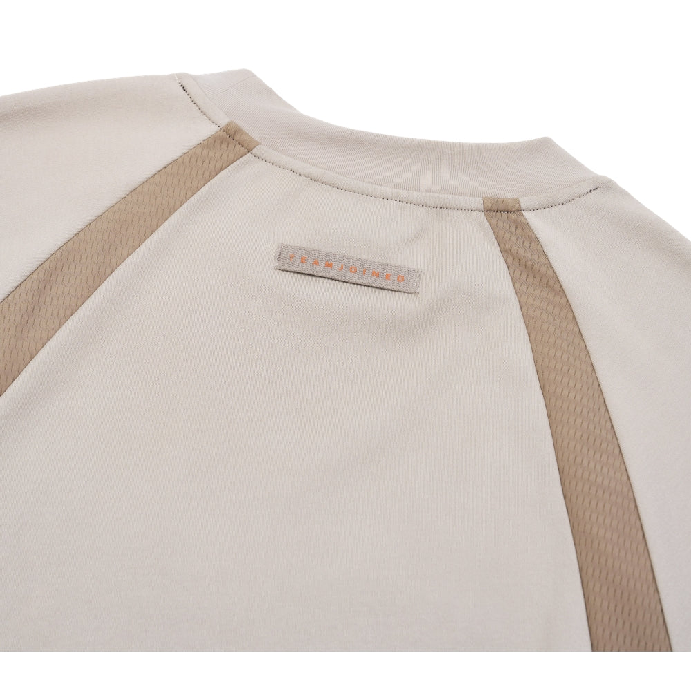 JOINED URBAN MESH PANELED RAGLAN EXTRA-OVERSIZED