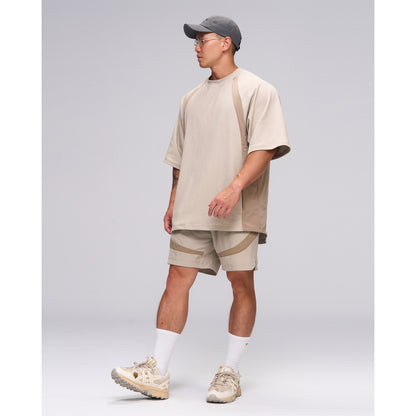 JOINED URBAN MESH PANELED RAGLAN EXTRA-OVERSIZED