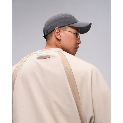 JOINED URBAN MESH PANELED RAGLAN EXTRA-OVERSIZED