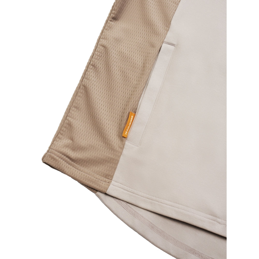 JOINED URBAN MESH PANELED RAGLAN EXTRA-OVERSIZED