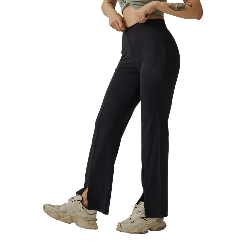 JOINED FRONT SLIT WIDE LEG PANT