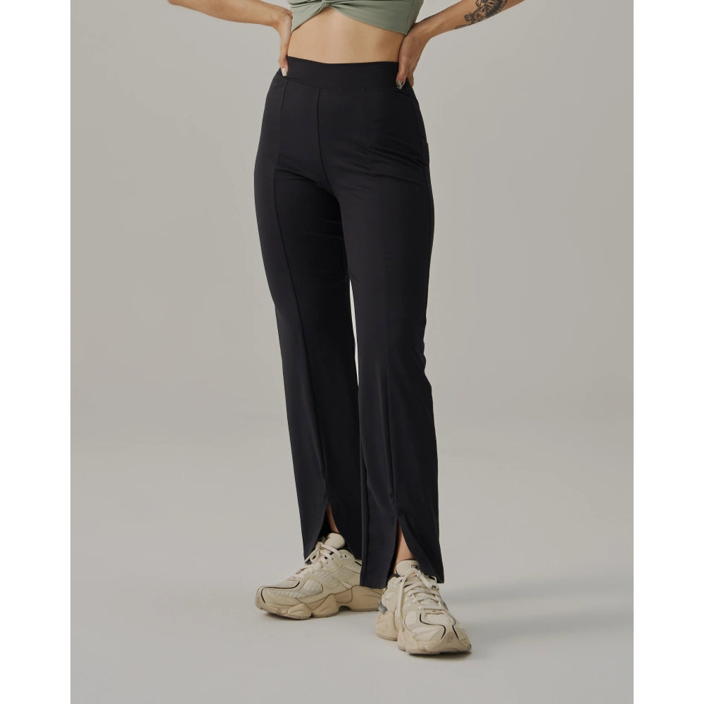 JOINED FRONT SLIT WIDE LEG PANT