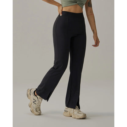 JOINED FRONT SLIT WIDE LEG PANT