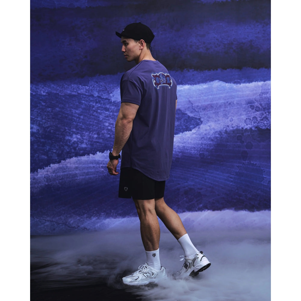 JOINED CNY24 LOONG ADAPT DROP SHOULDER MUSCLE TEE - INDIGO