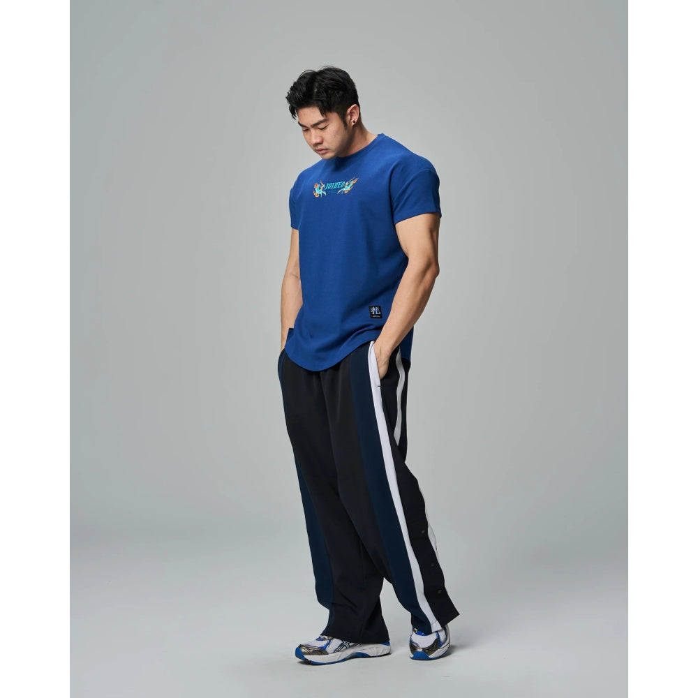 JOINED CNY24 LOONG DROP SHOULDER MUSCLE TEE - DARK BLUE