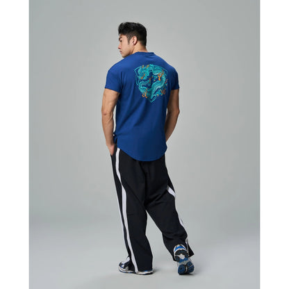 JOINED CNY24 LOONG DROP SHOULDER MUSCLE TEE - DARK BLUE