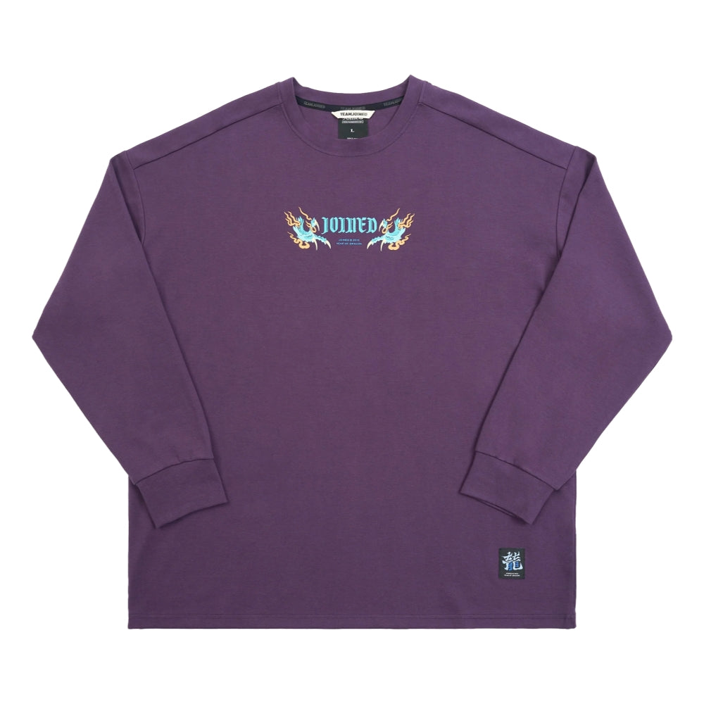 JOINED CNY24 LOONG OVERSIZED LONG SLEEVES - DARK PURPLE