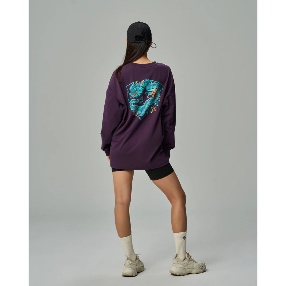 JOINED CNY24 LOONG OVERSIZED LONG SLEEVES - DARK PURPLE