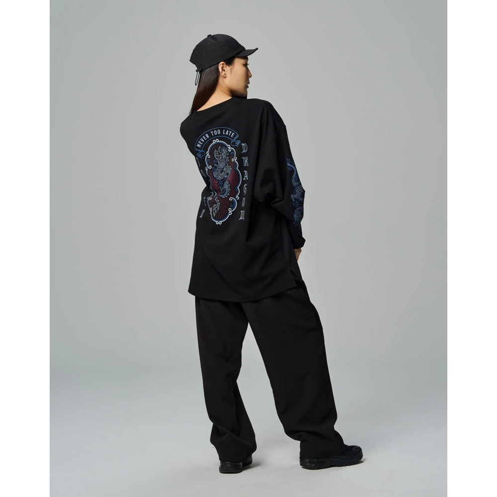 JOINED CNY24 LOONG EXTRA OVERSIZED LONG SLEEVES - BLACK