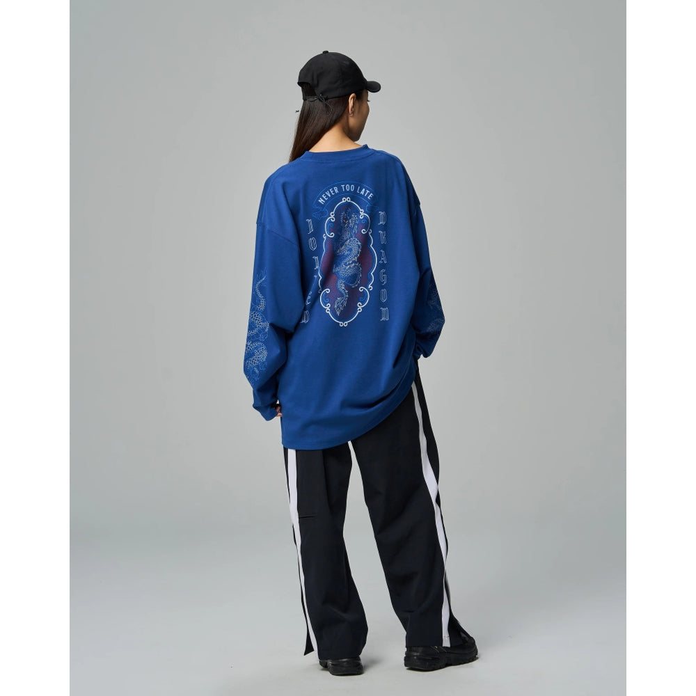 JOINED CNY24 LOONG EXTRA OVERSIZED LONG SLEEVES - DARK BLUE