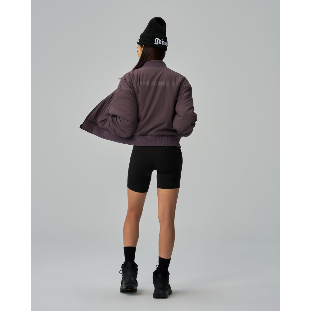 CROPPED TECH INSIDE OUT BOMBER JACKET